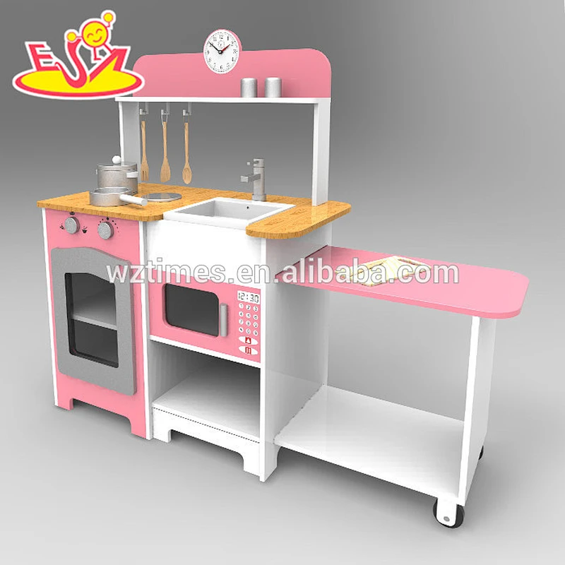 Wholesale new multifunctional kids wooden play kitchen toy W10C250