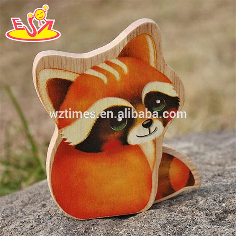 wholesale new design cartoon rabbit peacock squirrel toys wooden animal toys for toddlers W01B040