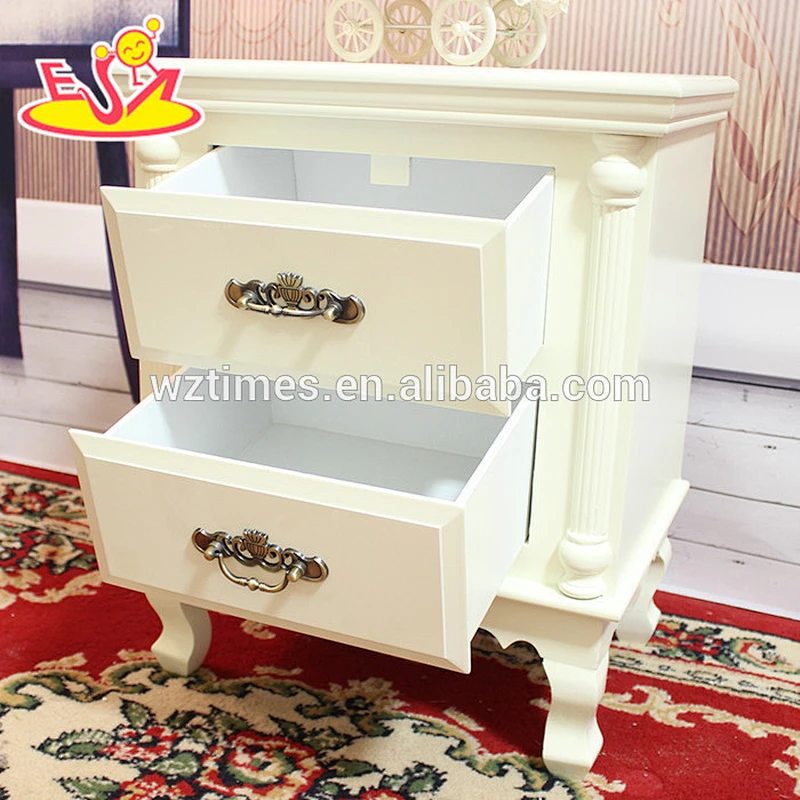 2018 New design bedroom wood cabinets high quality white wood cabinets top fashion 6 drawers wood cabinets W08H065