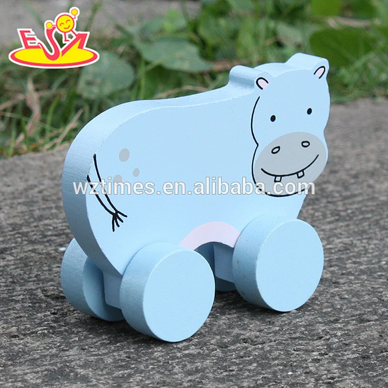 2018 New design baby wooden toy cars top fashion kids wooden toy cars popular animal wooden toy cars W04A317