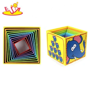 2019 New design educational wooden stacking games for kids W13D220