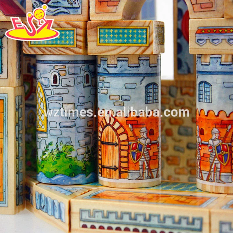 2018 wholesale kids wood building blocks toys fashion children wood building blocks toys W13A092
