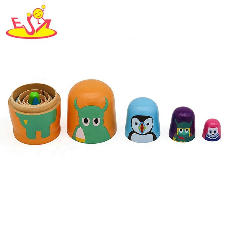 New arrival wooden russian nesting dolls for toddlers W06D126