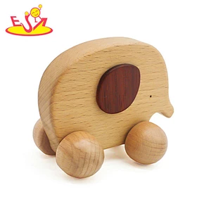 most popular wooden children toy car with animal shaped W04A238