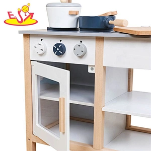 2019 New arrival pretend cooking wooden toy kitchen set for children W10C457