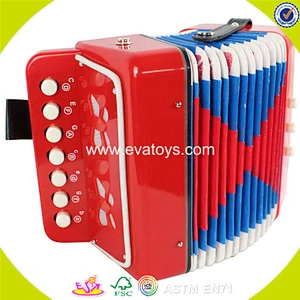 Wholesale top quality toddlers wooden toy accordion professional children wooden piano accordion W07K006A