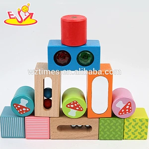 Venta al por mayor para niños bloques de construcción de madera juguetes nuevo diseño para niños bloques de construcción de madera juguetes baratos bloques de construcción juguetes W13A069
