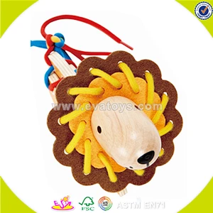 wholesale fashion kids wooden threading toy best sale children wooden threading toy W11E045