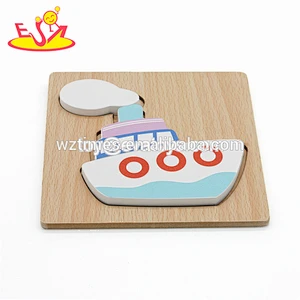 Wholesale hottest farm theme wooden shape puzzle toy for 1 years old baby W14D041