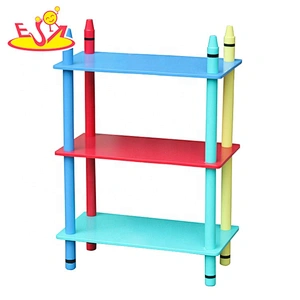 wholesale preschool furniture wooden kids storage shelves with high quality W08C268B