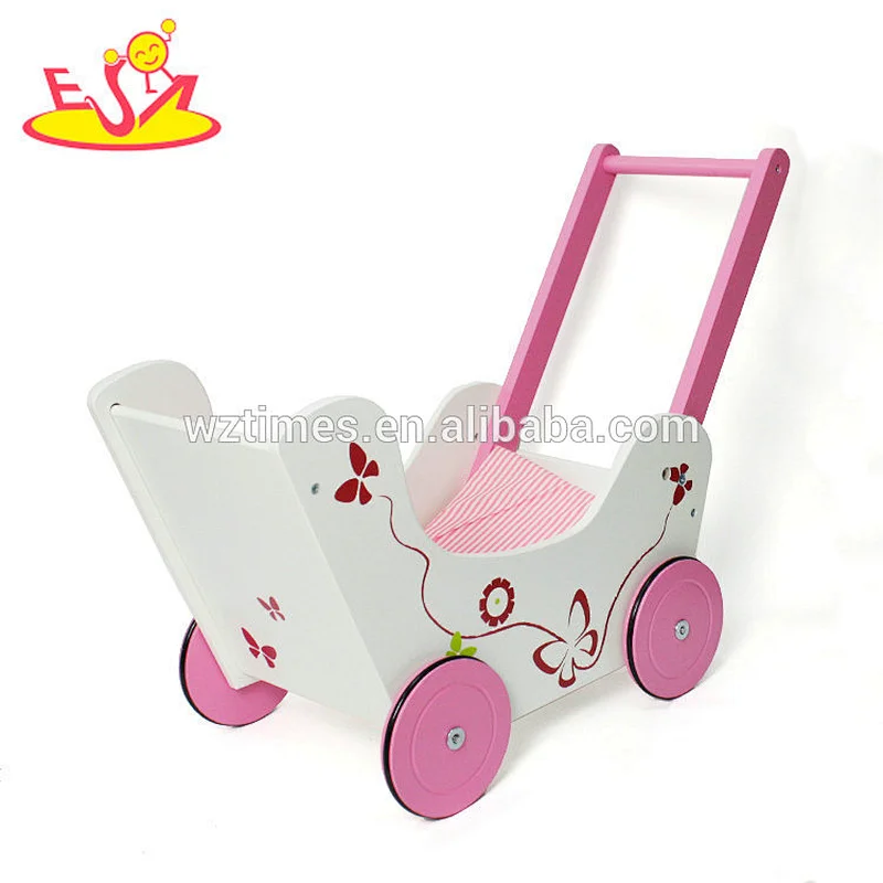 New hottest baby push along toys wooden dolls pram for for children 3+ W16E085