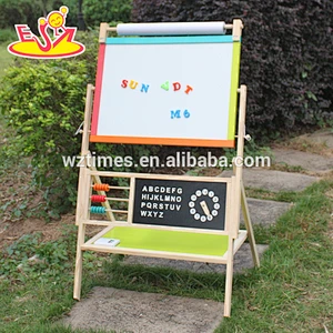 2018 New design wooden magnetic drawing board high quality wood kids drawing board best wood drawing board for toddlers W12B103