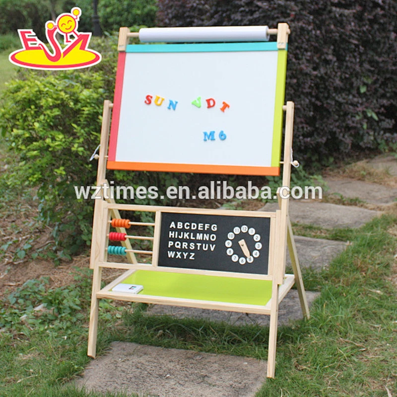 2018 New design wooden magnetic drawing board high quality wood kids drawing board best wood drawing board for toddlers W12B103