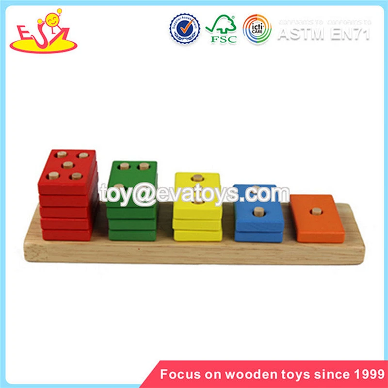 Wholesale colorful kids wooden shape blocks sorter toy fashion baby wooden shape sorter toy W13D026