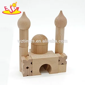 2018 Wholesale 50 pcs middle east architecture block toys funny wooden play blocks for kids W13A149