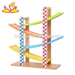 2018 wholesale 4 level baby wooden toy race track funny kids wooden toy race track best children wooden toy race track W04E053