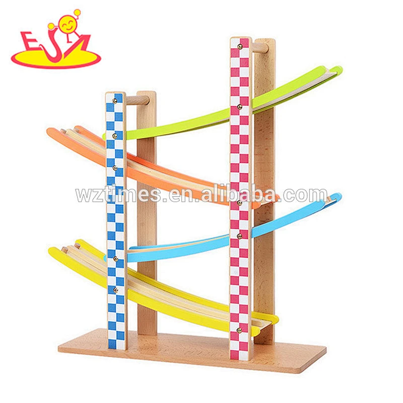 2018 wholesale 4 level baby wooden toy race track funny kids wooden toy race track best children wooden toy race track W04E053