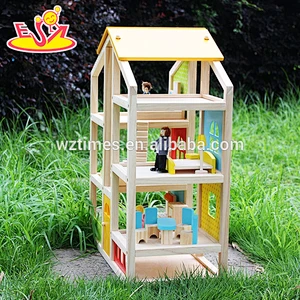 2018 großhandel holz kinder puppenhaus diy holz kinder puppenhaus beliebtesten holz kinder puppenhaus W06A155