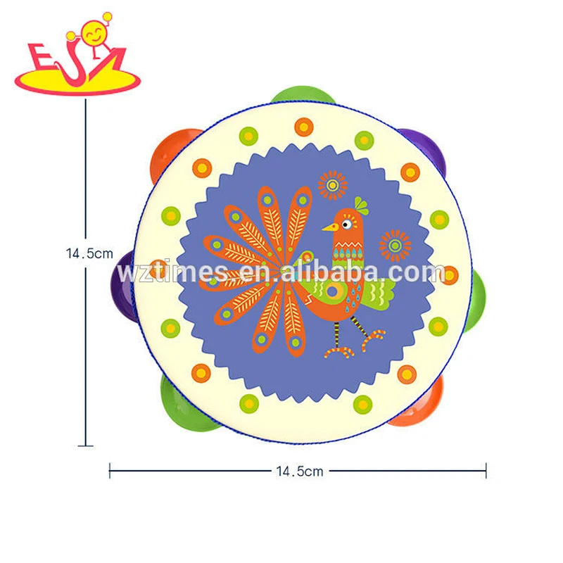 Wholesale characteristic national wind wooden musical tambourine toy for children W07F031