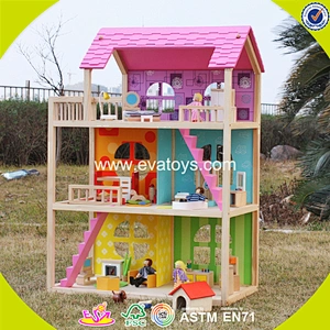 2018 New design wooden newly doll house children wooden newly doll house baby wooden newly doll house W06A170