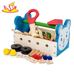 New design wooden kids toy washing machine in pink W10D254