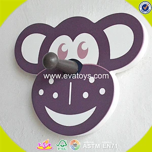 wholesale household kids wooden small coat hooks children wooden small coat hooks W09B067