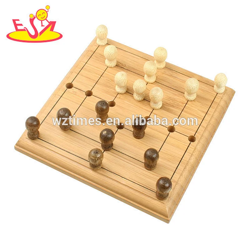 Wholesale unique customized wooden nine chess game for sale as math gift W11A067