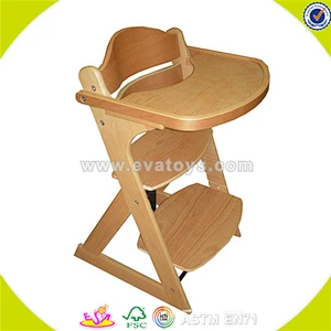 high quality solid wood high chair for baby feeding W08F018