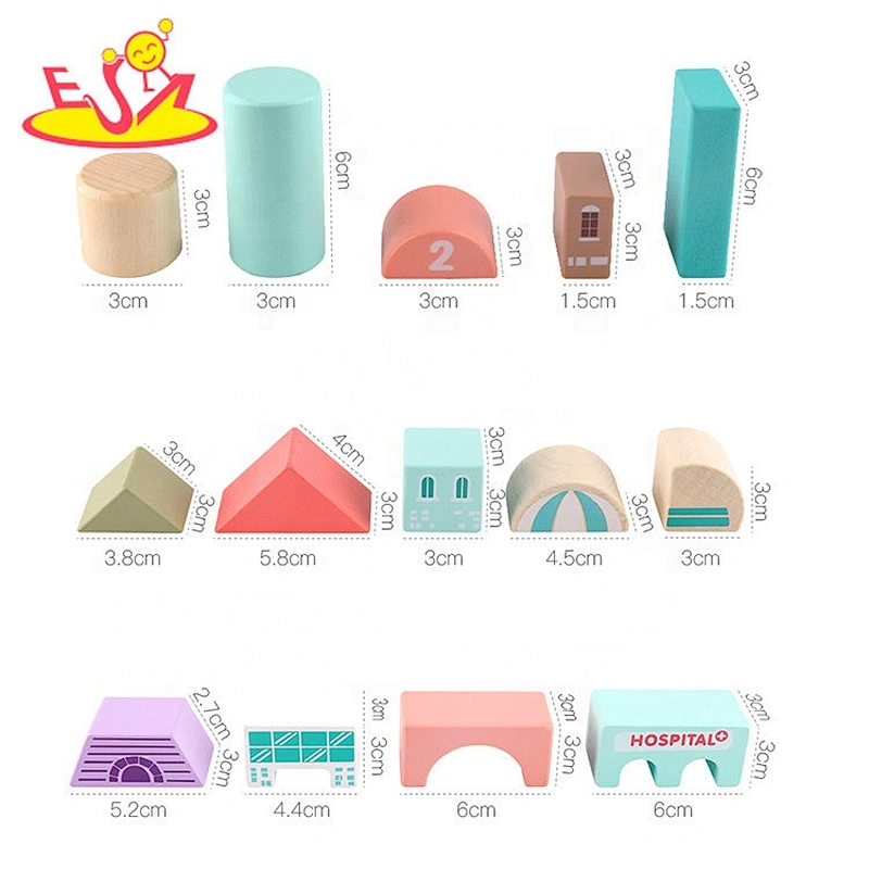 2020 wholesale 115pcs wooden alphabet stacking blocks for kids W13A200