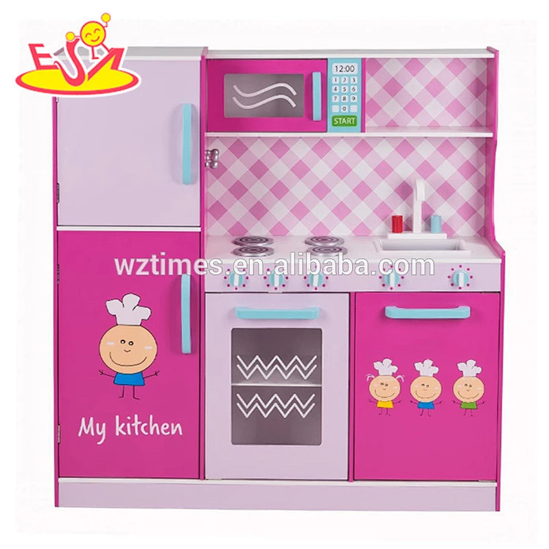 Wholesale modern style kids wooden kitchen sets toy interesting baby wooden kitchen toy W10C276
