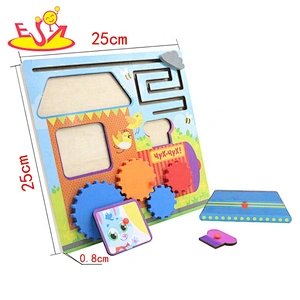 2019 Most popular educational wooden diy sensory board for kids W11H066