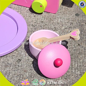 wholesale baby wooden breakfast toy , educational kids wooden breakfast set toy, funny child wooden breakfast toy W10B109