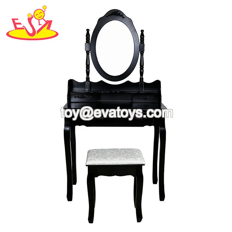 New hottest pretend play wooden girls dressing table for little girls W08H099