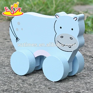 2018 New design baby wooden toy cars top fashion kids wooden toy cars popular animal wooden toy cars W04A317