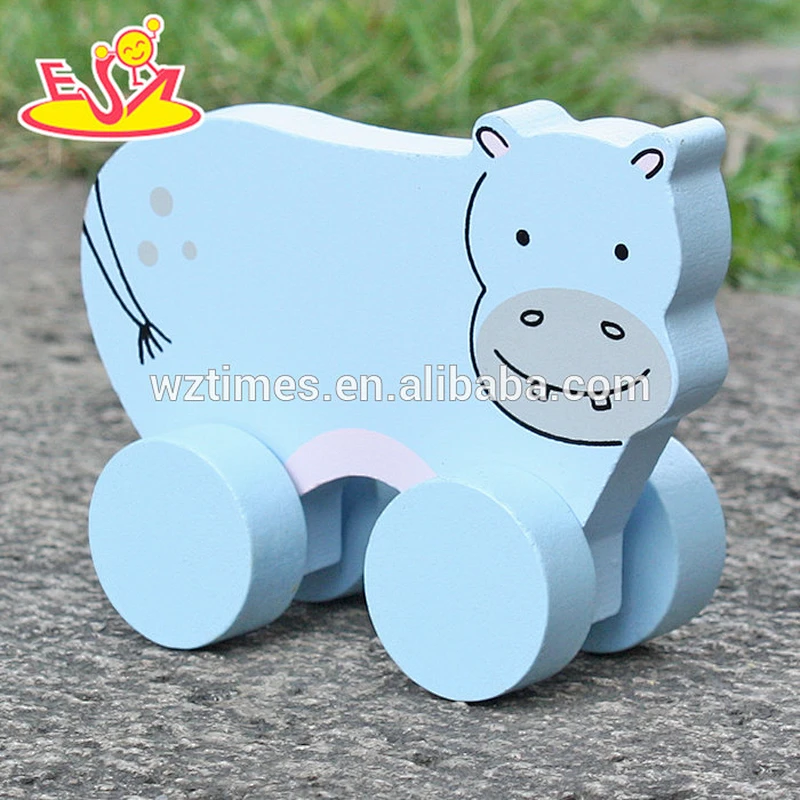 2018 New design baby wooden toy cars top fashion kids wooden toy cars popular animal wooden toy cars W04A317