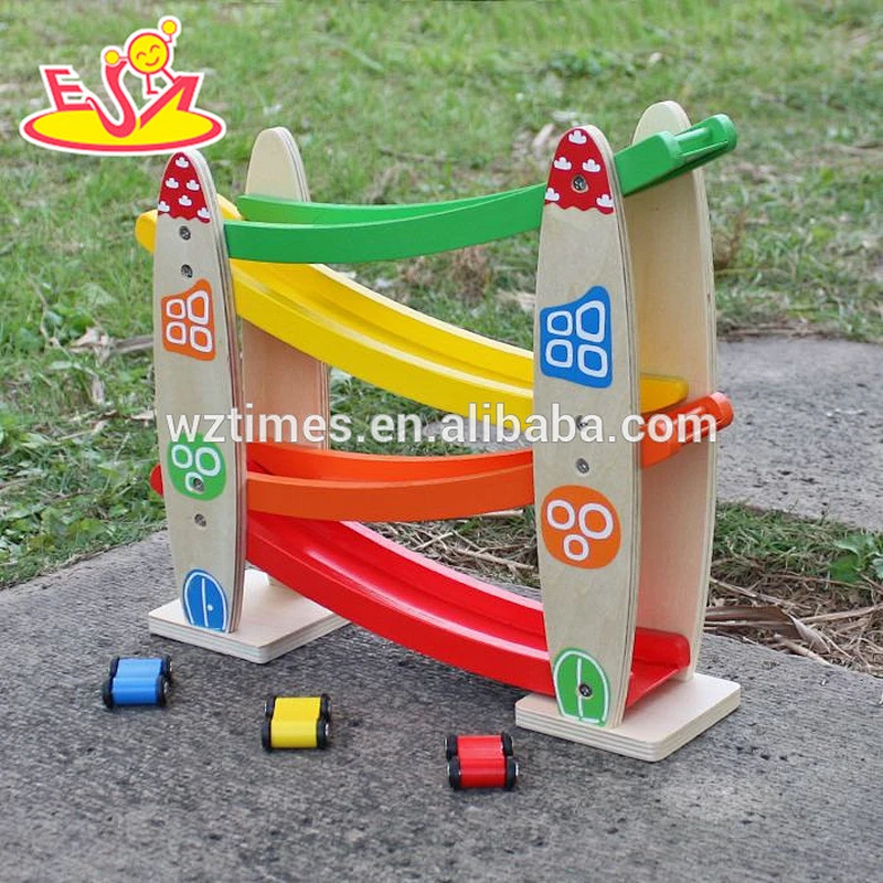 wholesale creative customized wooden fast car and drawing board toy for kids W04E047