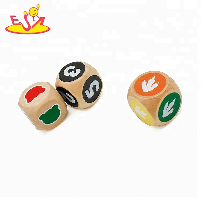wholesale cheap children wooden dice games with 6 dice W01A322
