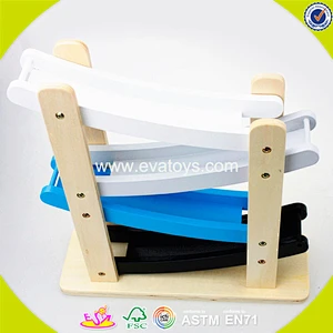 wholesale children wooden toy car ramp track with 4 cars W04C004