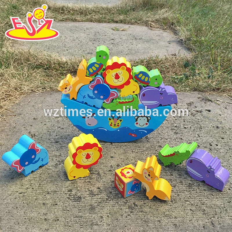 2018 Neues Design Holzwaage Spielzeug für Kinder Lustige Holzwaage Spielzeug für Kleinkinder pädagogische Holzwaage Spielzeug W11F047