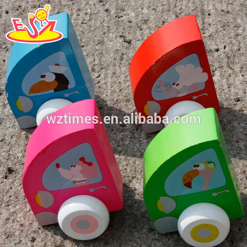 wholesale magnetic wooden baby toy car high quality wooden baby toy car W04A258
