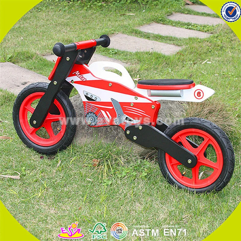 Wholesale cool wooden balance bike promotion gift wooden balance bike high quality children wooden balance bike toy W16C013
