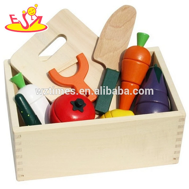 Wholesale interesting wooden cutting vegetables toy for children W10B123