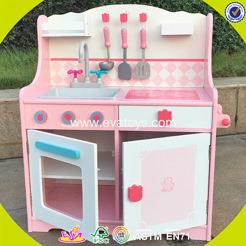wholesale cheap educational toys wooden kitchen set for kids role play wooden kitchen set for kids W10C174