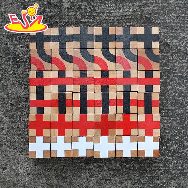 2018 New design 36 pieces educational wooden kids building blocks for sale W13A117