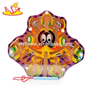 wholesale funny kids wooden magnetic maze board best magnetic maze board W11H028