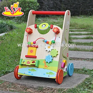 hölzernes Babystoßwanderer des Großhandelsqualitäts hölzerner im Freien interessantes hölzernes Babystoßwanderer W16E061 des Spielzeugs
