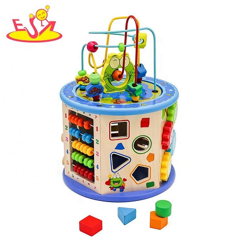 Super September musical wooden learning cube for children W11B153D