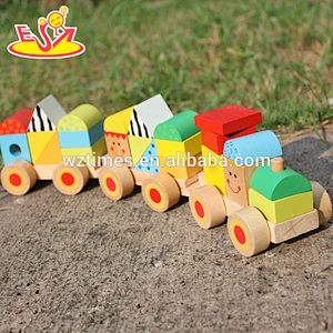 2018 wholesale baby wooden block toy car cheap kids wooden block toy car high quality children wooden block toy car W04A282