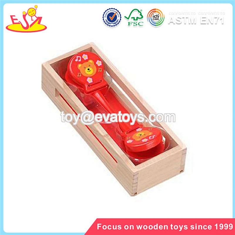 new and popular wooden castanets toy for kids W07I038
