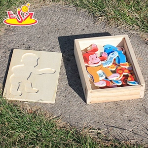 Top sale educational 3d kids wooden games puzzles for wholesale W14D013
